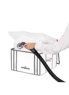 COMPACTOR Zipper Closure Non-Woven Nylon Vacuum Bag White and Black 125 L RAN3254  - Image 3