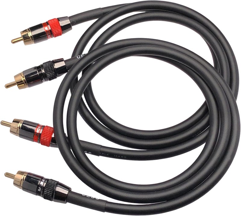 CNCESS CESS-163-3f Heavy Duty 12 Gauge Premium RCA Audio Patch Cable (3 Feet) - Image 4