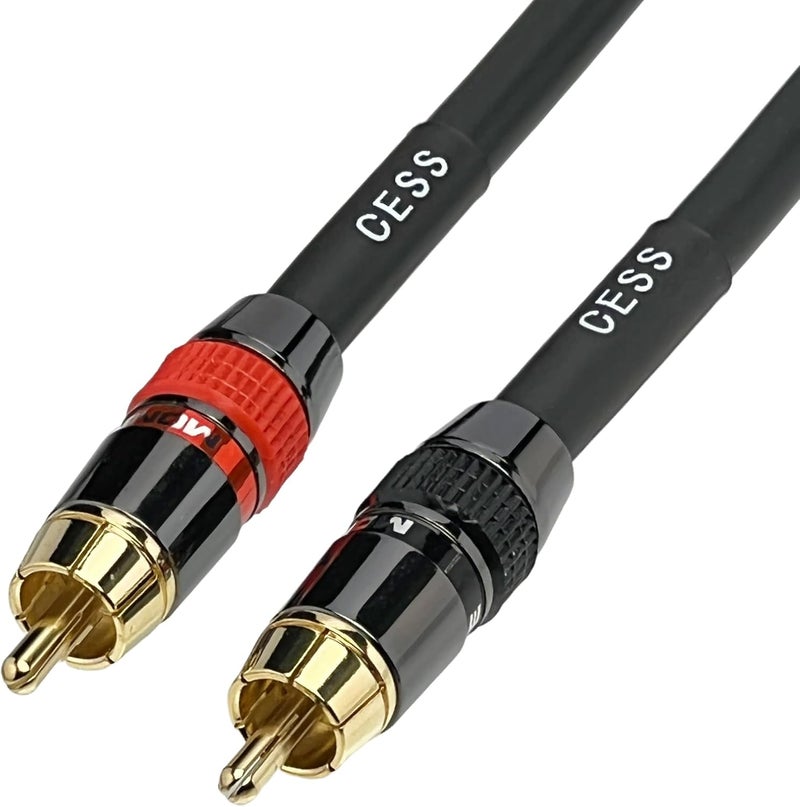 CNCESS CESS-163-3f Heavy Duty 12 Gauge Premium RCA Audio Patch Cable (3 Feet) - Image 2