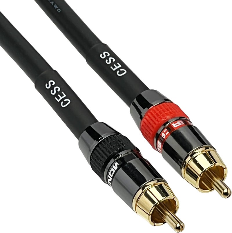 CNCESS CESS-163-3f Heavy Duty 12 Gauge Premium RCA Audio Patch Cable (3 Feet) - Image 5