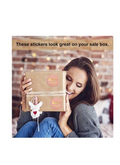 Excefore Thank You Sticker Heart Shape, Designs Stickers, Roll 1 Inch Gold Foil Stickers Label for Business Packaging, for Packages, Gifts, Wedding, Birthdays, Giveaways, Small Business（300pcs/roll）  - Image 3