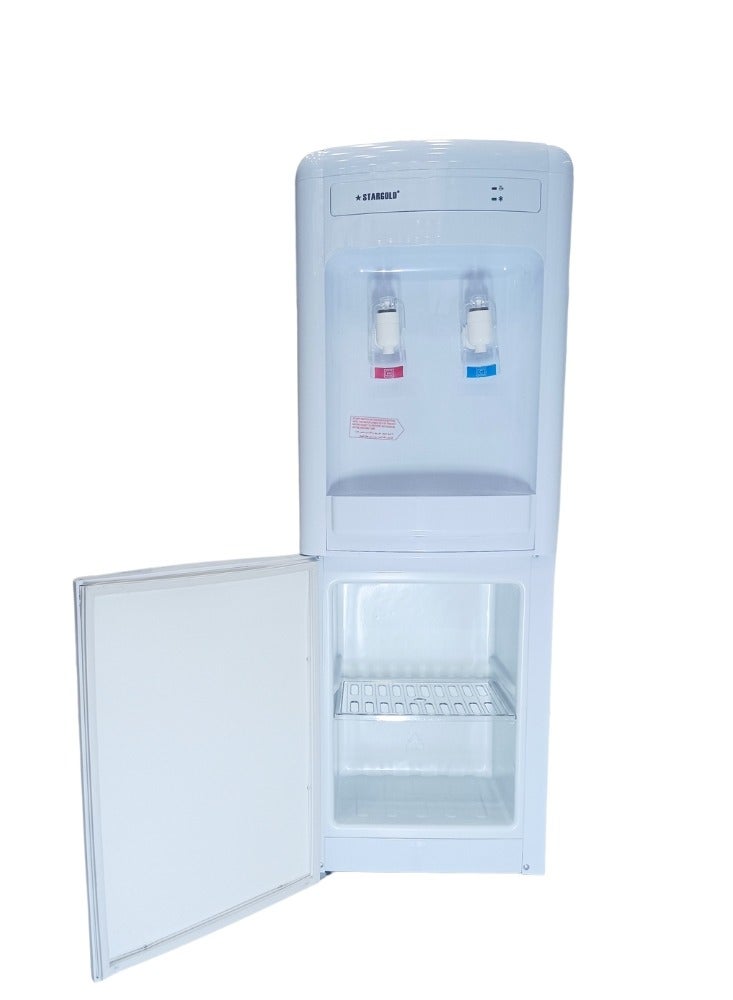 ستارجولد مبرد مياه قائم بتحميل علوي بقدرة 550 وات، مزود بمياه ساخنة وباردة مع خزانة أمامية للتخزين - Image 2