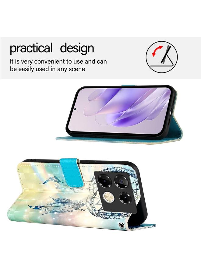 Zaboon Case For Infinix Note 40 Pro 4G 3D Painting Horizontal Flip Leather Phone Case - Image 3