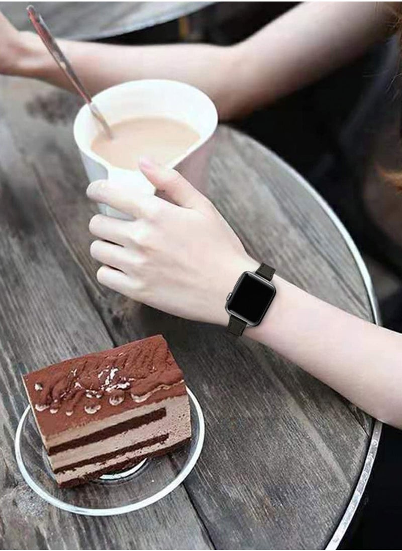 Ofrdncy - Ofrdncy Slim Leather Bands Compatible with Apple Watch Band 49mm 46mm 45mm 44mm 42mm 41mm 40mm 38mm, Top Grain Leather Thin Apple Watch Strap for iWatch Ultra 2/1 Series 10 9 8 7 6 5 4 3 2 1 SE Multi - Image 1