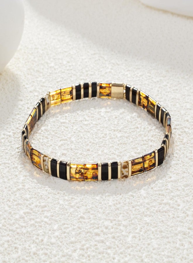 KELITCH Women Friendship Bracelets Tila Miyuki Beaded Bracelets Colorful Women Stretch Bracelets - Image 3