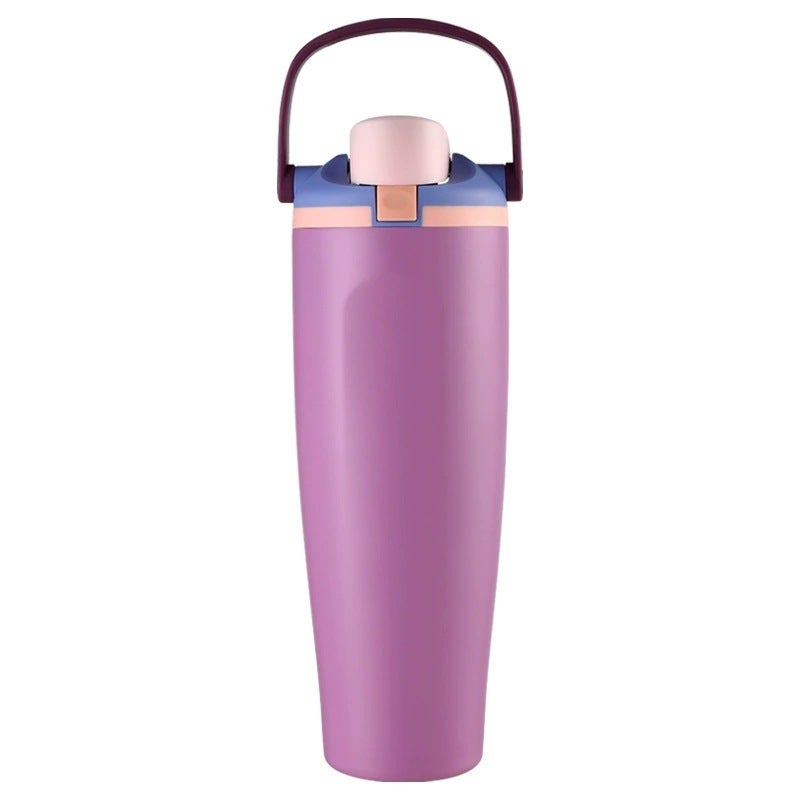 40oz Vacuum Insulated Stainless Steel Tumbler with Dual-Lid Design - Image 5