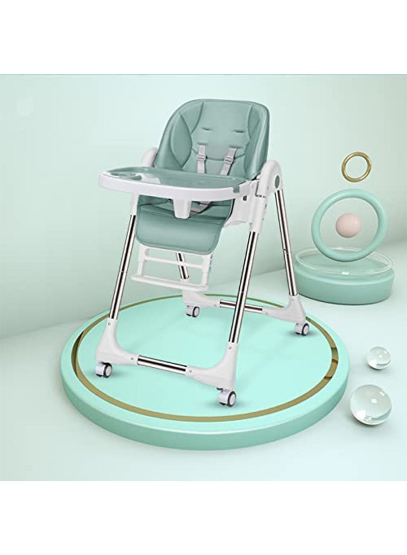 GT-Wheel Foldable Baby High Chair 4 in 1 with Wheels 