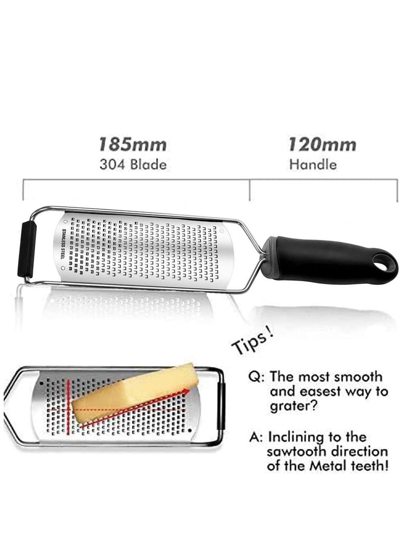 Cheese Grater,Lemon Zester,Razor Sharp Stainless Steel Lemon Zester Grater With Handle,Kitchen Tool for Ginger,Garlic,Nutmeg,Chocolate,Vegetables,Fruits  - Image 2