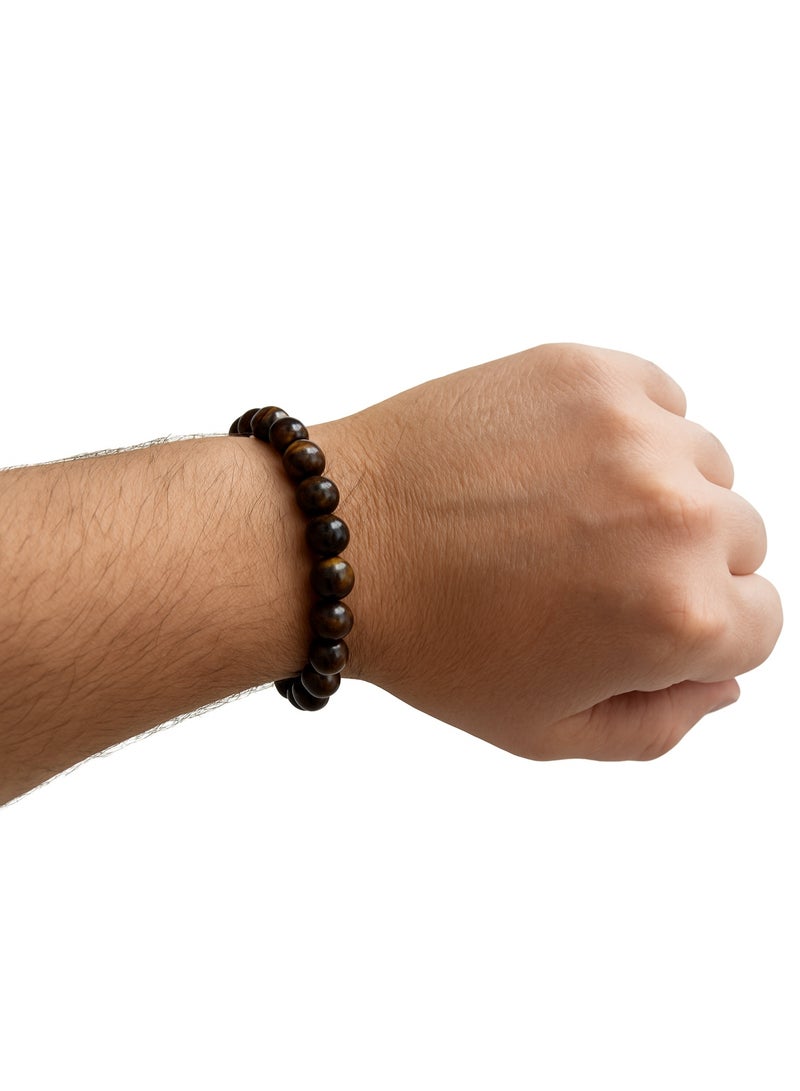 PARO OUD Vietnamese Wild Agarwood Bracelet I Natural Oud Scent I Dark Brown, 9mm Round Beads - Image 4