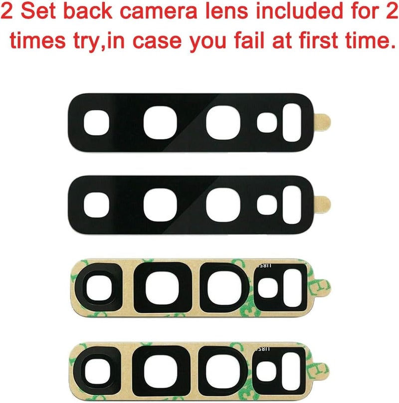 Perzework 2 Pcs Original Back Rear Camera Lens Glass Replacement for Samsung Galaxy S10 and Samsung Galaxy S10+ Plus with pre-Installed Adhesive and Reparing Toolkit - Image 4
