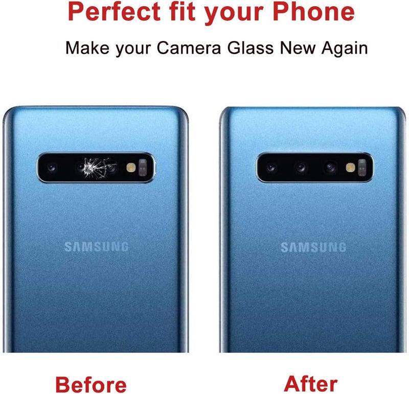 Perzework 2 Pcs Original Back Rear Camera Lens Glass Replacement for Samsung Galaxy S10 and Samsung Galaxy S10+ Plus with pre-Installed Adhesive and Reparing Toolkit - Image 5