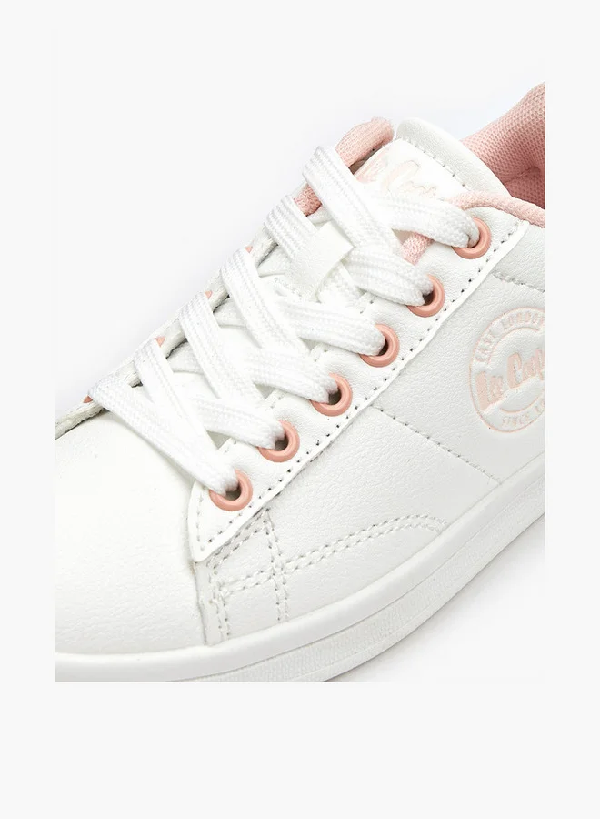 Lee Cooper Girl's Logo Detail Sneakers with Lace-Up Closure