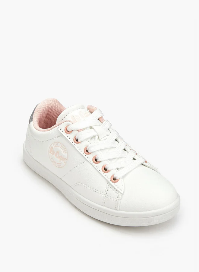Lee Cooper Girl's Logo Detail Sneakers with Lace-Up Closure