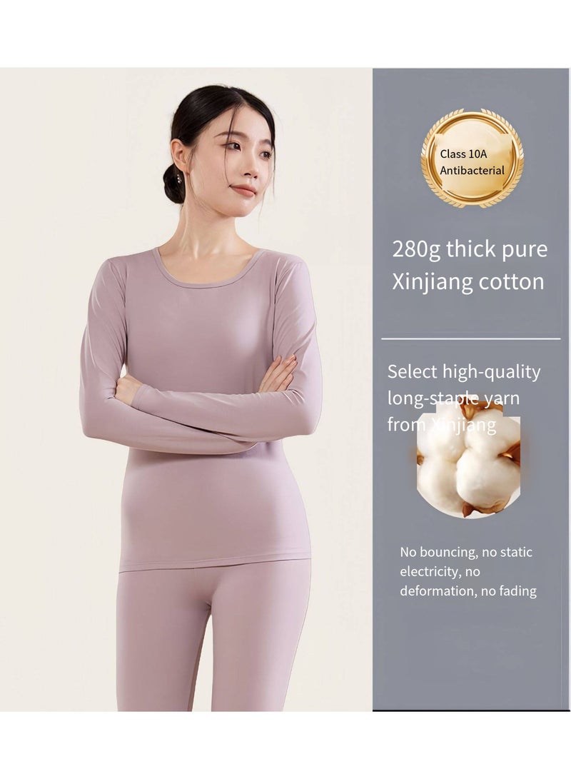 general 280g thick pure cotton all-cotton warm-padded base layer clothing warm set - Image 1