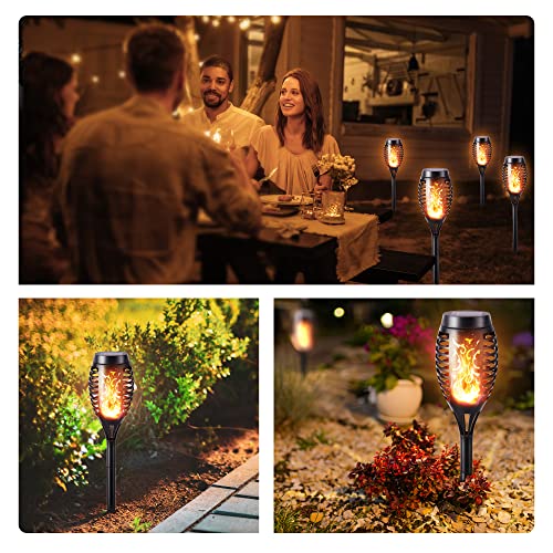 Toodour Solar Halloween Lights Outdoor, 6 Pack LED Torch Lights Flickering Flame, Waterproof Solar Outdoor Light - Landscape Decoration Lighting for Garden, Lawn, Yard, Halloween Decorations - Image 5