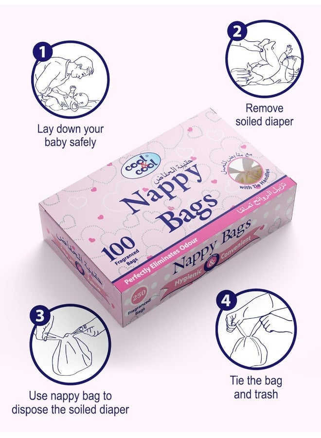 Cool & Cool Nappy Bags 100's (Pack of 10) Diaper Disposable Bags - Image 5