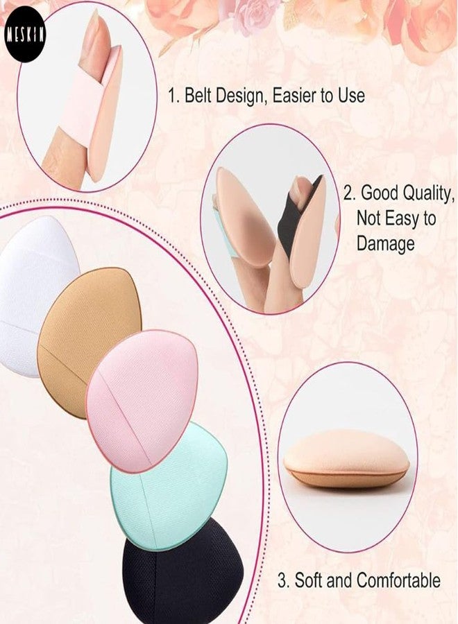 MESKIN Finger Puff Set - 4 Mini Ultra-Soft Makeup Puffs for Women | Perfect for Loose and Body Powder Application (Pack of 4) - Image 3