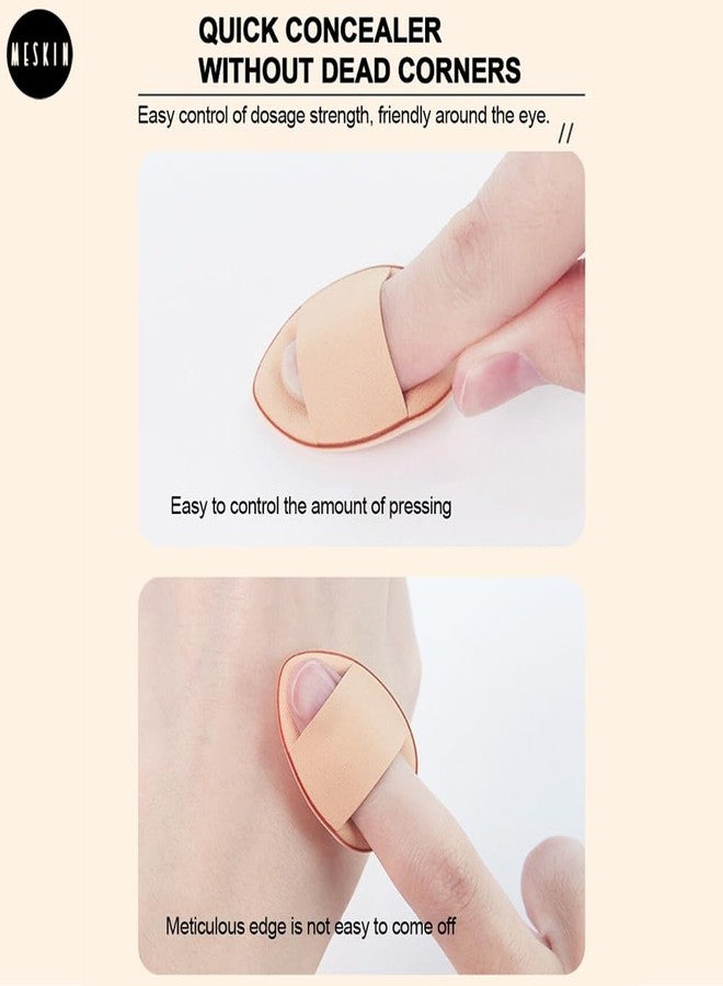 MESKIN Finger Puff Set - 4 Mini Ultra-Soft Makeup Puffs for Women | Perfect for Loose and Body Powder Application (Pack of 4) - Image 4