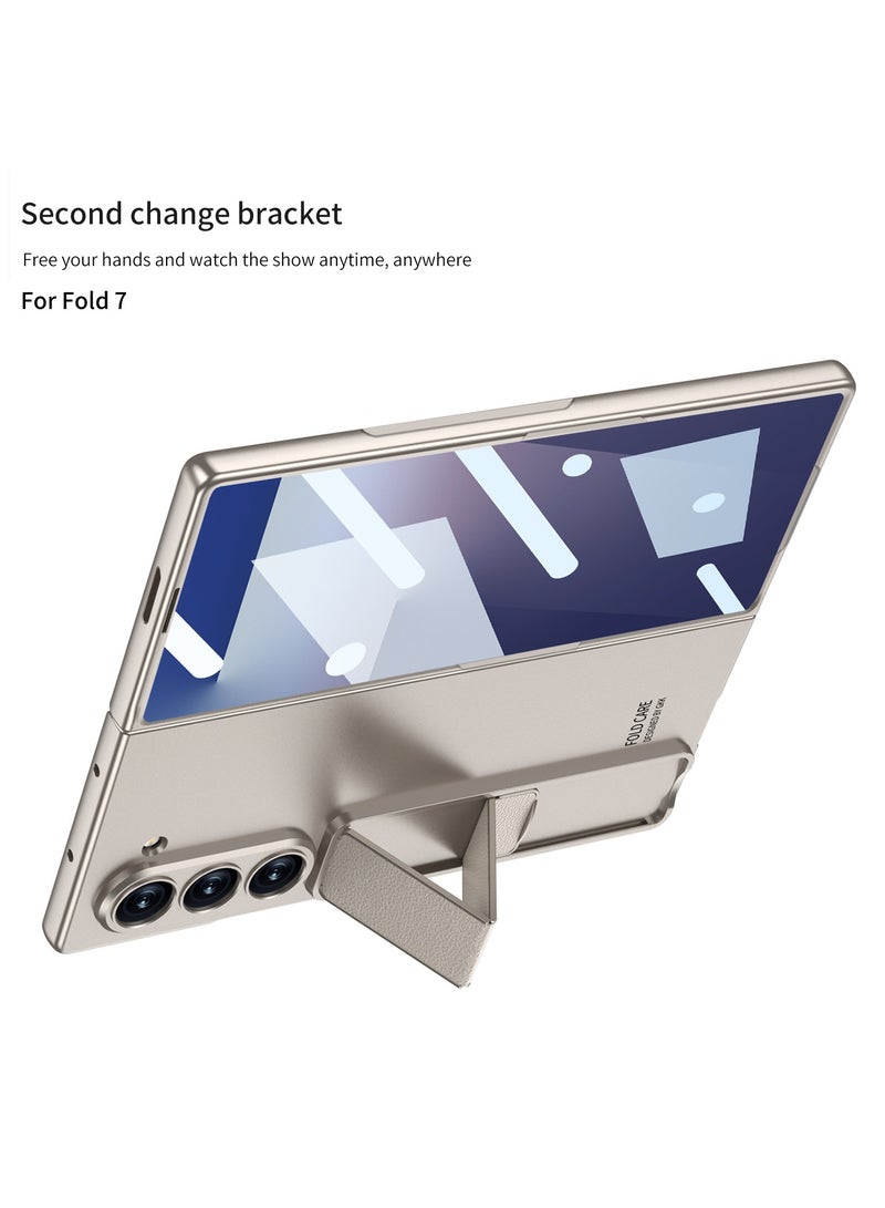 general Compatible with Samsung Z Fold7 folding screen mobile phone case folding invisible ultra-thin bracket shell film integrated protective case - Image 2