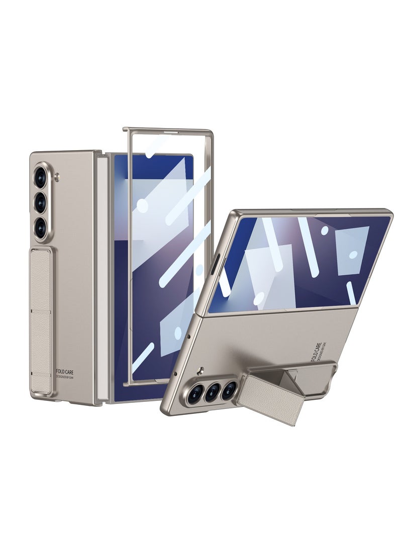 general Compatible with Samsung Z Fold7 folding screen mobile phone case folding invisible ultra-thin bracket shell film integrated protective case - Image 1