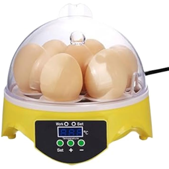 ريحني حاضنة البيض شبه الآلية 7 بيض هاشر ديجيتال ABS Yellow Incubator دليل المستخدم - Image 3
