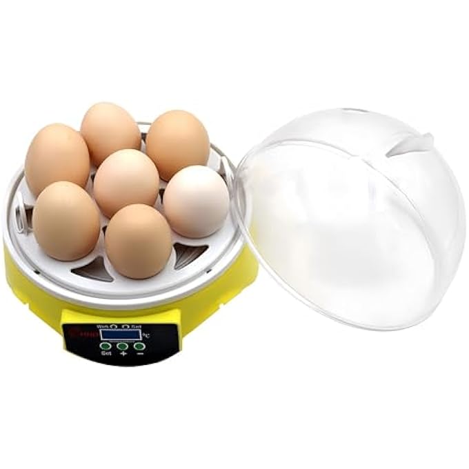 ريحني حاضنة البيض شبه الآلية 7 بيض هاشر ديجيتال ABS Yellow Incubator دليل المستخدم - Image 4