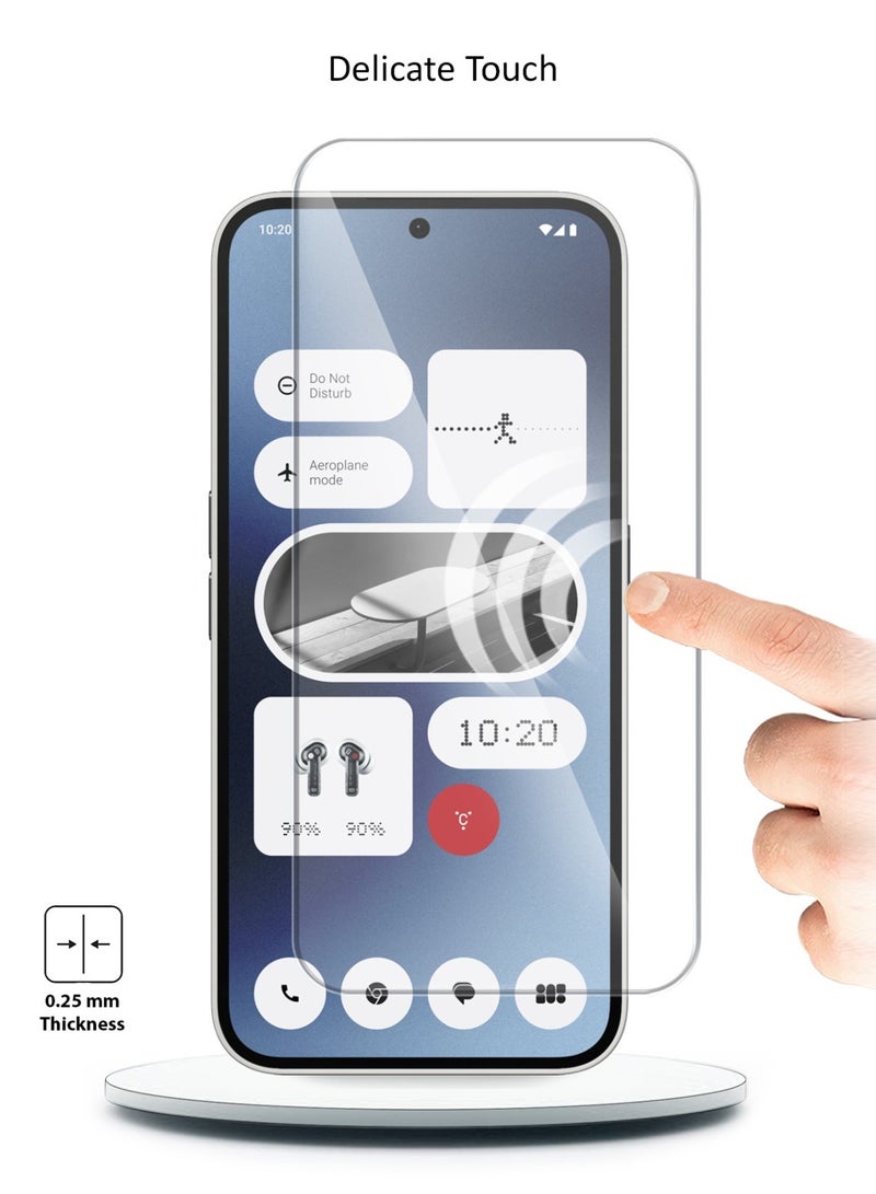 Techie 2 Pack HD Tempered Glass Screen Protector for Nothing Phone 2a - Anti Reflection Anti Bubbles 9H Hardness 0.33 mm Rounded Edges Easy Installation - Image 5