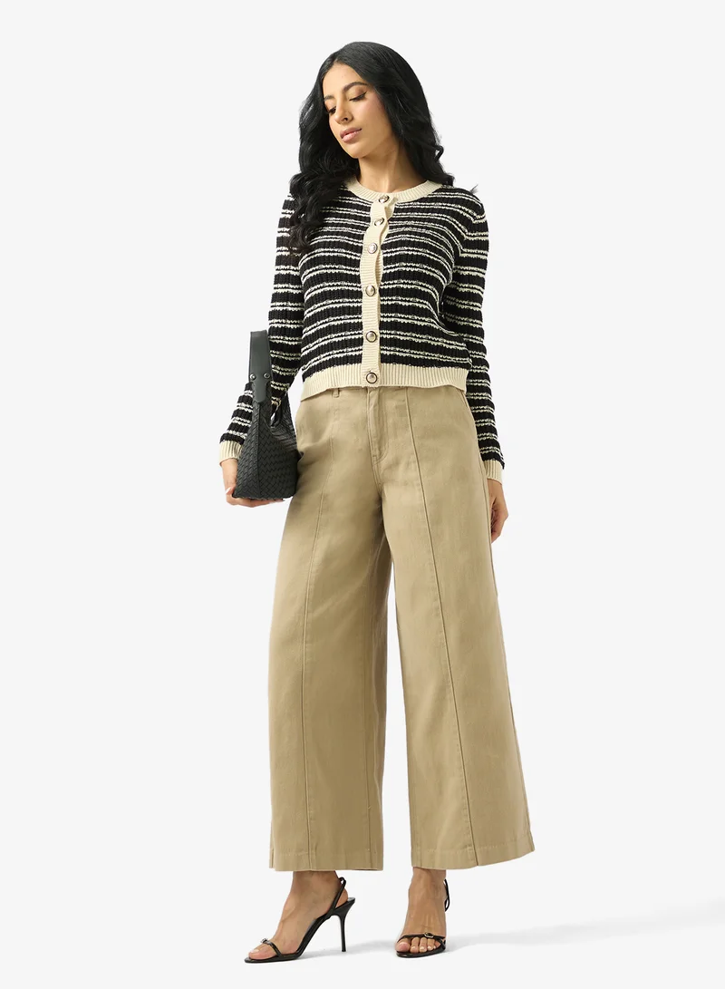 VERO MODA Vmmarley Medium Waist Super Wide Leg Pant"32