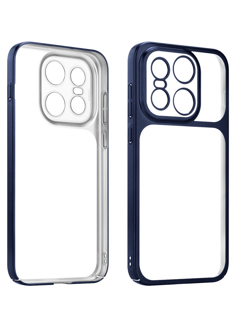 CATANES Electroplated PC Case for OnePlus 15 - Raised Camera Guard and Shock-Absorbing Edges - Clear - Side Blue - Image 3