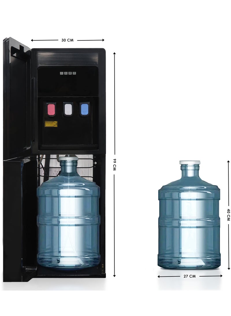 Jinou - Water Dispenser Bottom Loading - Made with Premium Quality Food Grade Material & Food Grade Plastic - Water Cooler Dispenser for Home & Office (Black) - Image 1