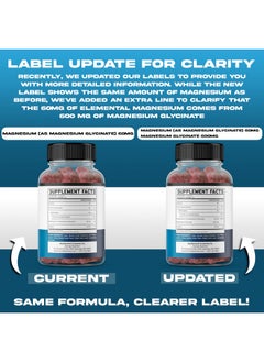 DORADO NUTRITION Magnesium Glycinate Gummies 600mg (60mg of Elemental Magnesium Provided by 600mg of Magnesium Glycinate) Magnesium Gummies - Pure Magnesium Glycinate Gummies for Adults - 60 Vegan Gummies - USA Made  - Image 2