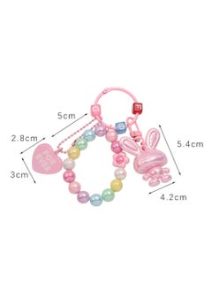 Gerenic 2pcs Acrylic Rabbit Keychain Pendants Earphone Protection Case Accessory  - Image 4