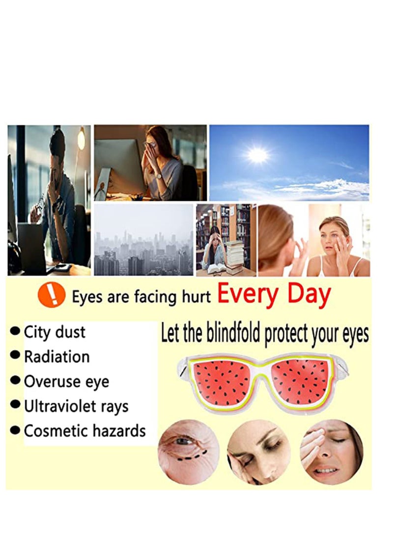 SYOSI قناع عين جل لدوائر الظلام والانتفاخ، قناع عين بارد/ساخن قابل لإعادة الاستخدام، قناع ثلجي لطيف لتخفيف انتفاخ العينين، ناعم وغير سام مناسب للأطفال والنساء والرجال (3 عبوات بألوان عشوائية) - Image 3