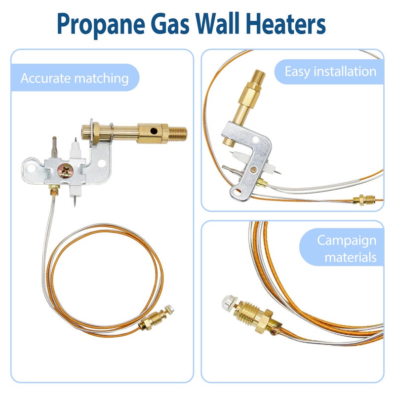 ActyGo Replacement Vent Free Propane Gas Wall Heaters Pilot ODS 120630-02 fits Vanguard Comfort Flame Glo-Warm Cozy Heat Kozy World Pro Com Desa International etc - Image 2