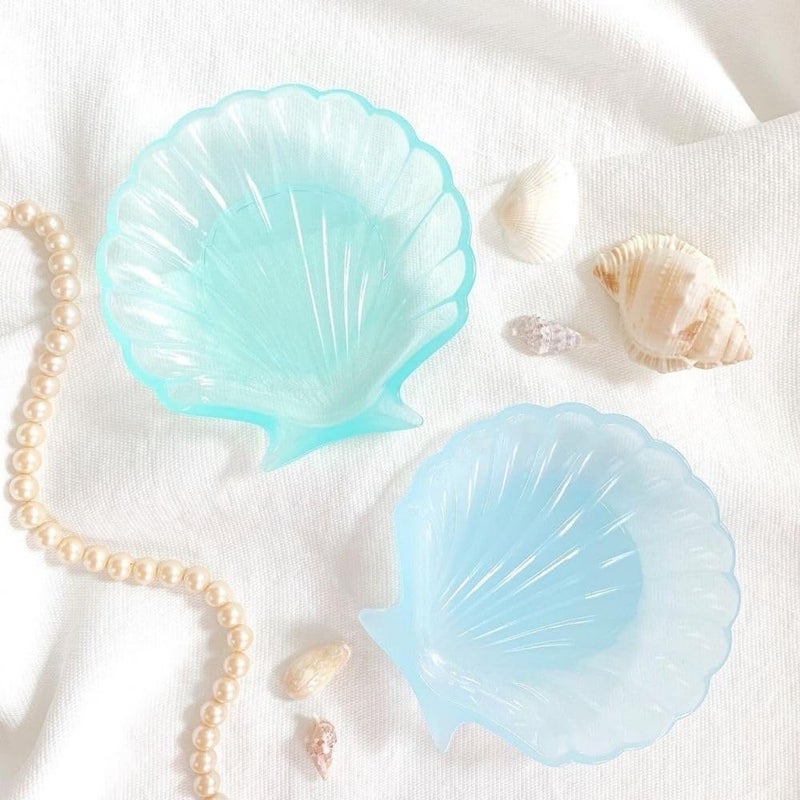 Snoogg SNOOGG Pack of 8 Inch/ 4 Piece of Seashell and 1 Piece of Stand Mould Epoxy Resin Casting Moulds for Making and DY Coaster, Flower Preservation, Home,Wedding Decor, Desk Organizers and More  - Image 3