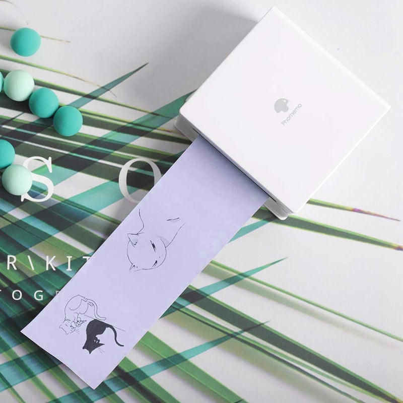 Phomemo Colorful Thermal Sticker Paper M02/M02 Pro/M02S/M03 Mini Printer, Black Character on Mint Green/Purple/Orange, 50mm x 3.5m, Diameter 30mm, 3 Rolls - Image 4
