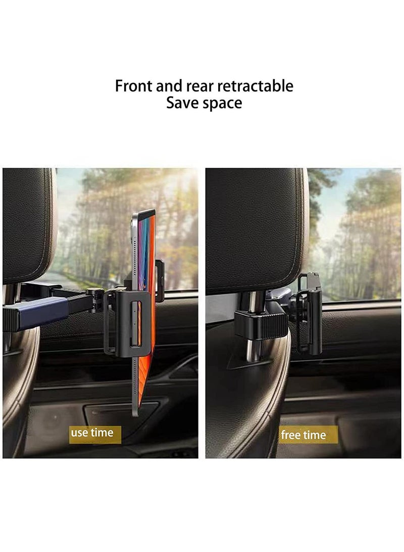 Tablet iPad Holder for Car Mount Headrest, Extendable Back Seat Universal iPad Holder Smartphone and Tablet with 4.7-12.9 Inch, Car Headrest Tablet Holder  - Image 4