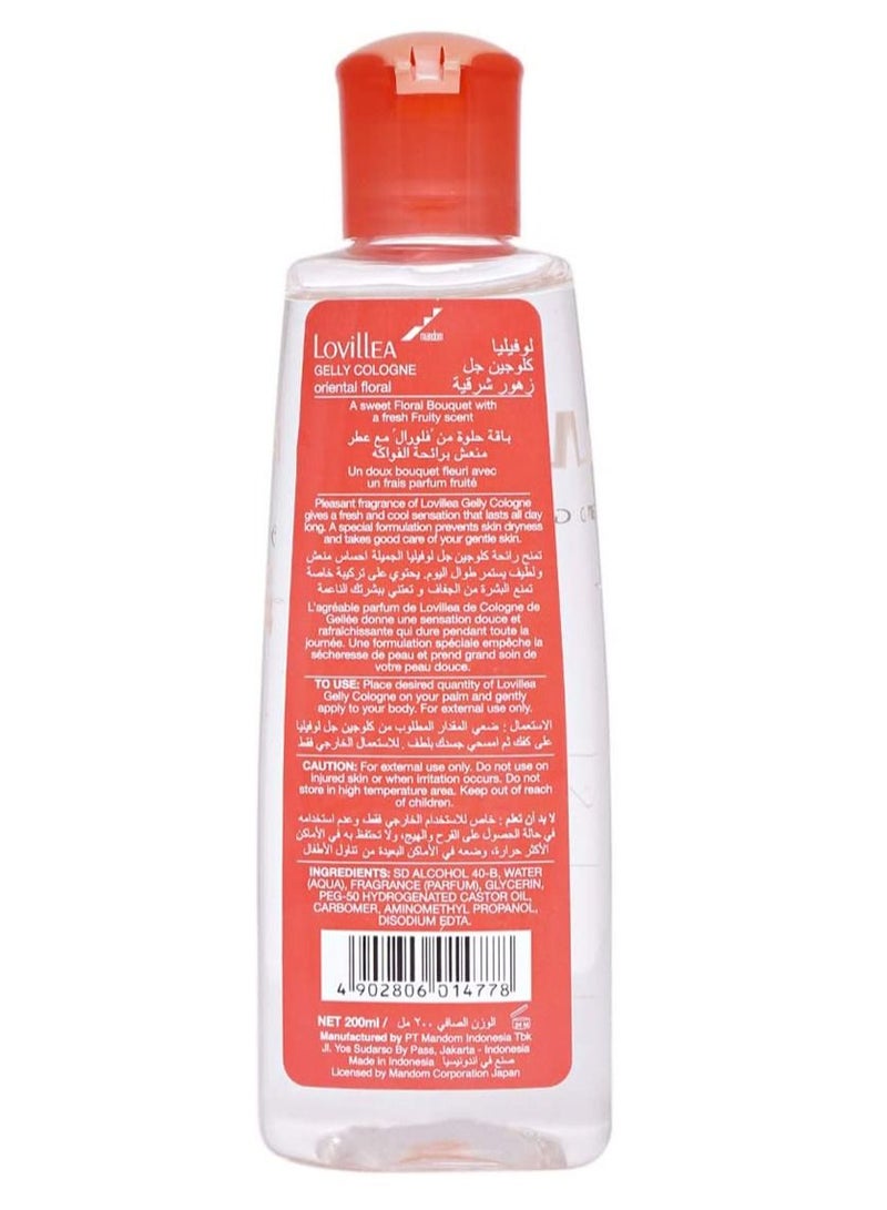 LOVillEA Oriental Floral Body And Hand Gelly Cologne Gel Clear/Yellow 200ml - Image 3