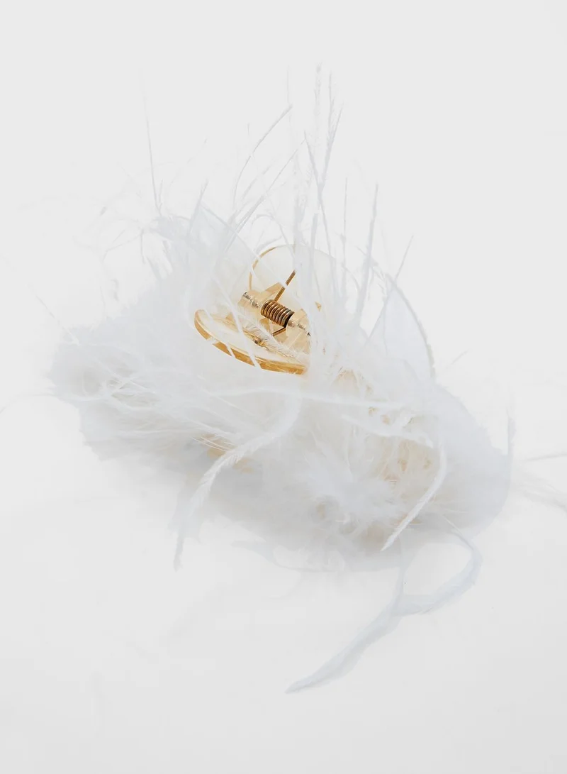 ELLA Feather Claw Hair Clip