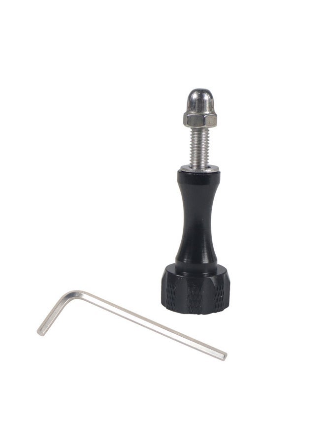 Generic Suitable For GoPro11/10 Insta360 X3/2 Motion Camera Long And Short Screw Aluminum Alloy Fixed Screw Wire-Color:Long Nut Wrench Black  - Image 1