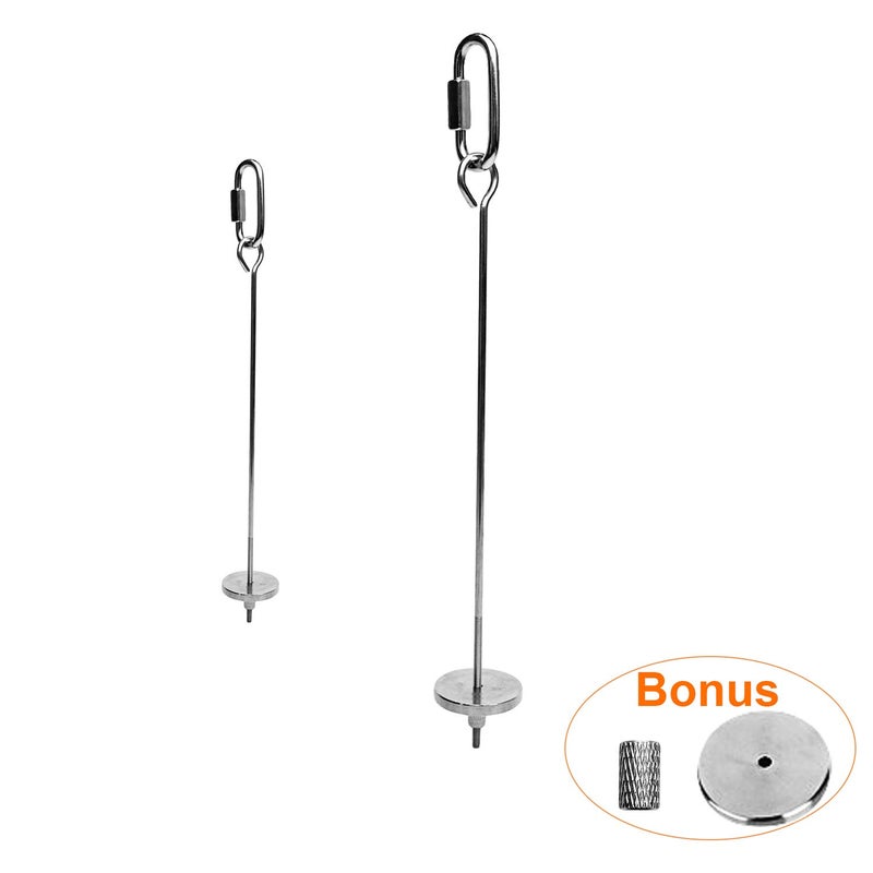 Bac-kitchen Bird Food Holder, Small Animal Fruit Vegetable Holder Stainless Steel Vegetable Skewer Foraging Hanging Food Feed Treating Tool for Parrots Cockatoo Cockatiel (2 Pcs) - Image 4