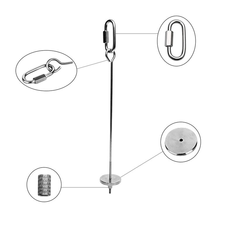Bac-kitchen Bird Food Holder, Small Animal Fruit Vegetable Holder Stainless Steel Vegetable Skewer Foraging Hanging Food Feed Treating Tool for Parrots Cockatoo Cockatiel (2 Pcs) - Image 3