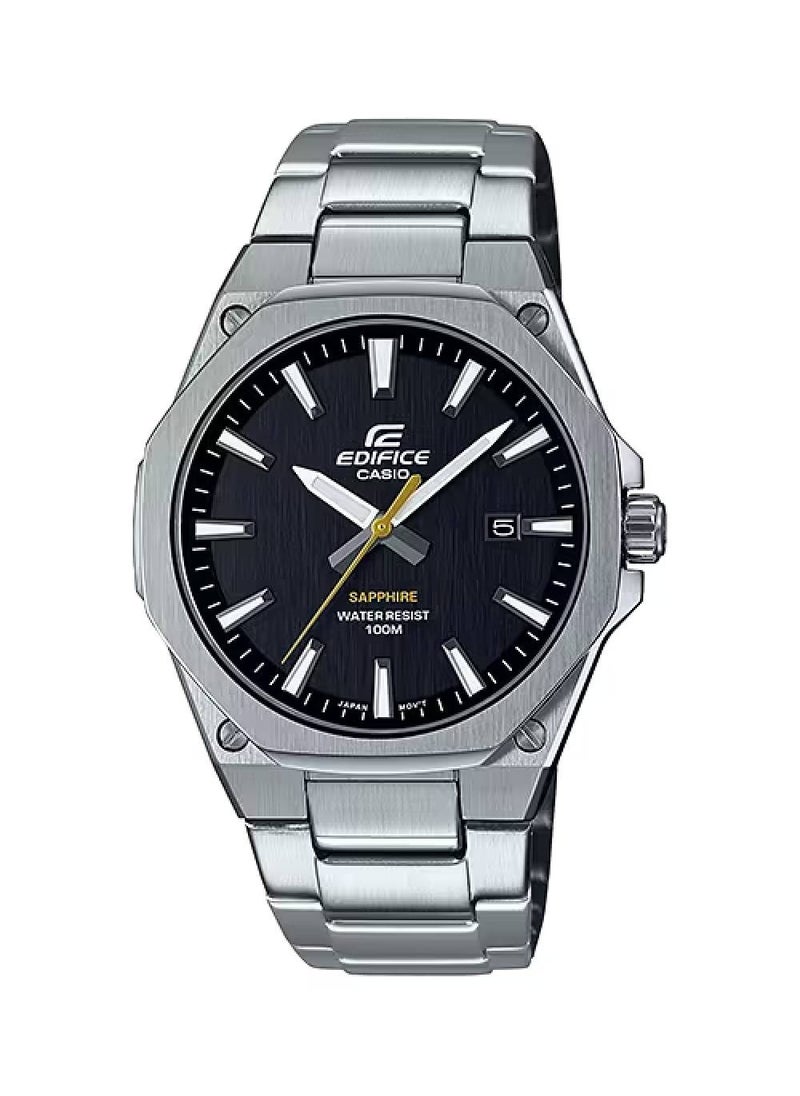 CASIO - Edifice Quartz Black Dial Stainless Steel Men's Watch EFR-S108D-1AVUDF - Image 1