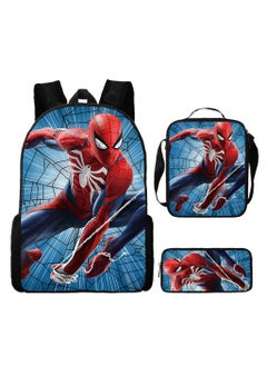 Spider-Man Spiderman Three-Piece Cartoon Backpack For Primary School Students 29*42*16cm 