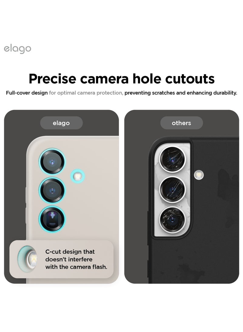 Elago Liquid Silicone for Samsung Galaxy S25 PLUS Case Cover Full Body Screen Camera Protective, Shockproof, Slim, Anti-Scratch Soft Microfiber Lining - Stone - Image 3