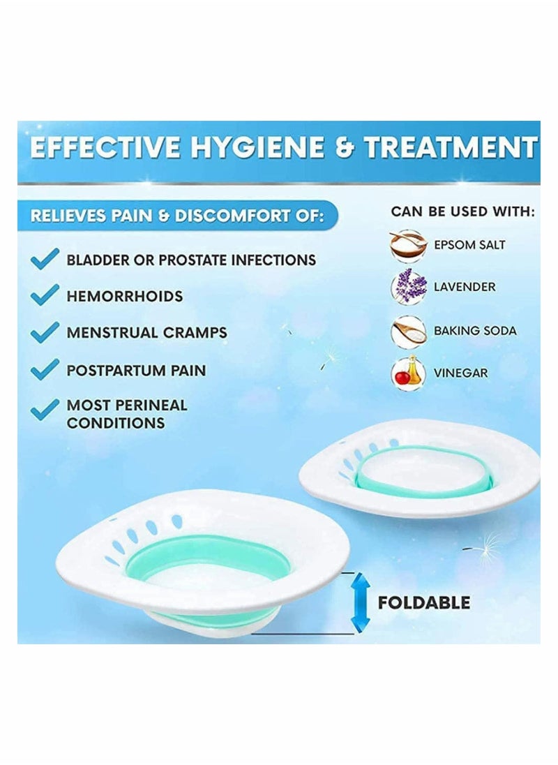 SYOSI - Sitz Bath for Over Toilet Postpartum Care Soothes Opens Pores Promote Blood Circulation Clean Skin in the Buttocks Area to Prevent Clogged suit Pregnant Woman Elder - Image 1