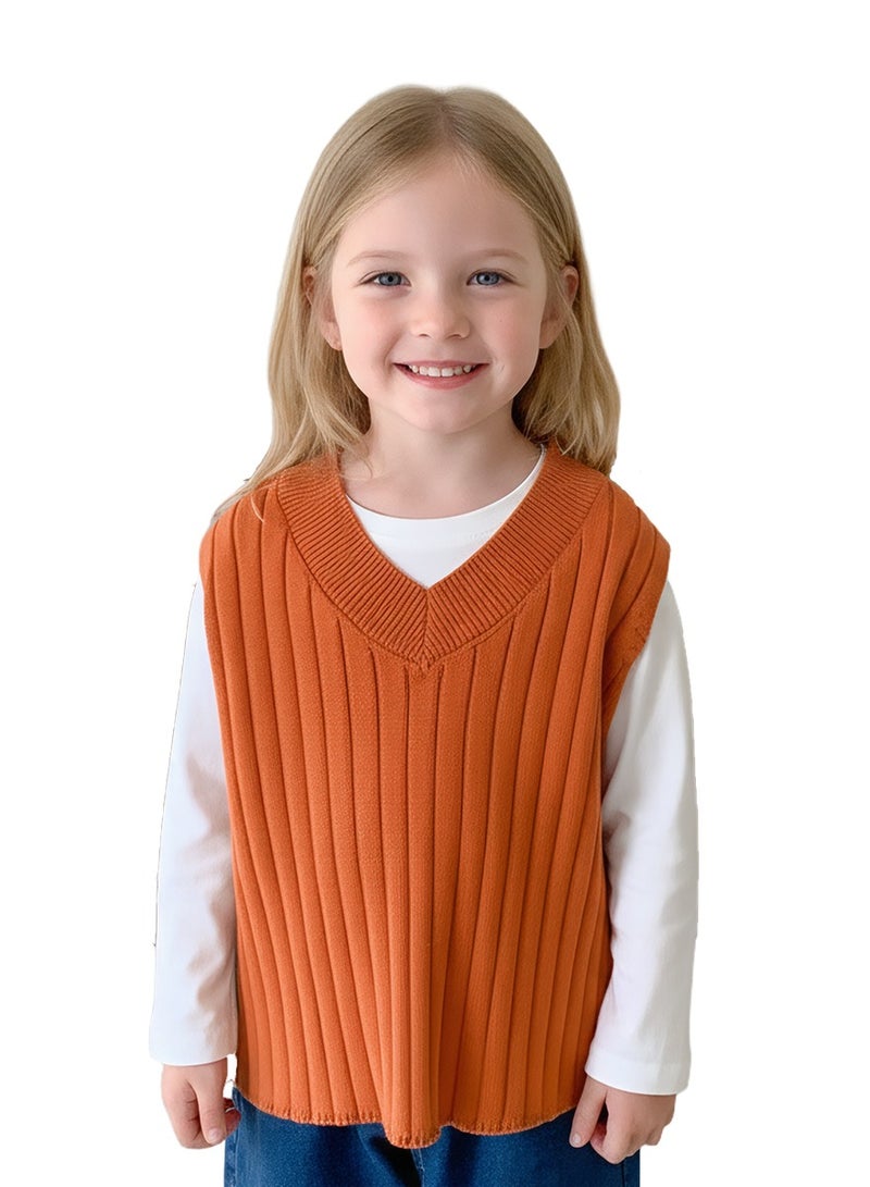WiNi BEE Soft Stretchy Rib-Knit Vest for Toddler Boys Girls, Warm Sleeveless Upper Layer Top for T-Shirt Shirt, Playwear Schoolwear and Inside Coat - Image 1