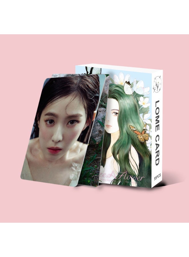 NIBEMINENT 55 Pcs Kpop Irene Like A Flower Lomo Cards Card For Fans Collection Gifts