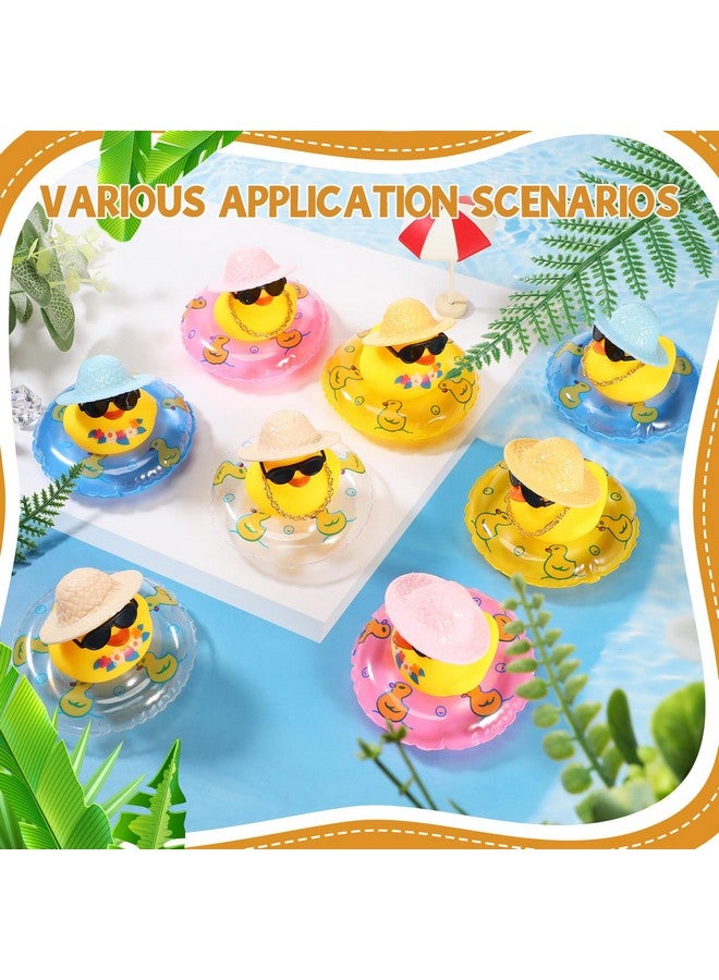 Jerify 48 Pieces Summer Rubber Ducks Hawaiian Rubber Duck 2 Inch Beach Rubber Duck Funny Bathtub Toys with Beach Bag for Birthday Beach Theme Party Favor Shower Swimming Pool Games Gift Supplies (Pool) - Image 4