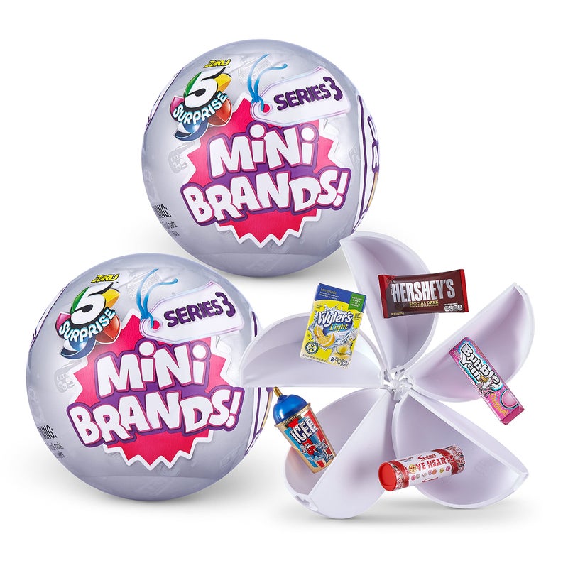 5 Surprise 5 مفاجآت ميني براندز السلسلة 3 - مجموعات العلامات التجارية الغامضة من زورو - عبوة 2، متعددة الألوان - Image 1